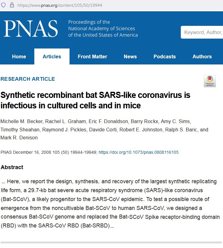 Ralph Baric Research